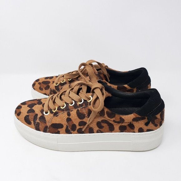 J/SLIDES NYC Asher Leopard Pony Sneakers NEW - Picture 8 of 10